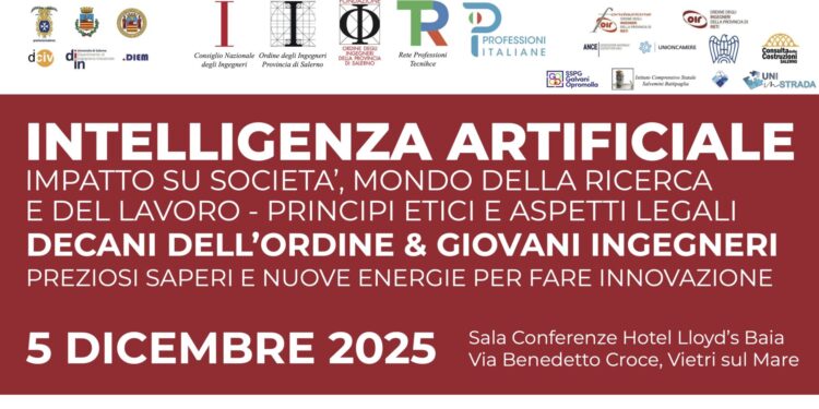 Intelligenza Artificiale: l’Ordine degli Ingegneri di Salerno apre il confronto su etica, lavoro e ricerca