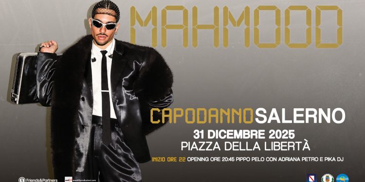 Capodanno a Salerno, sarà Mahmood il protagonista del concertone in piazza della Libertà