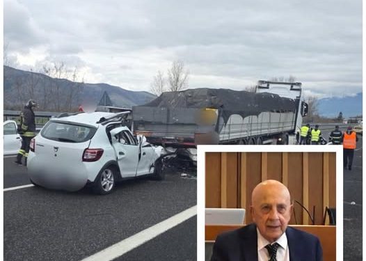 Incidente in A2: la vittima è Francesco Nacci, 88enne di Lagonegro. Il cordoglio del sindaco Falabella