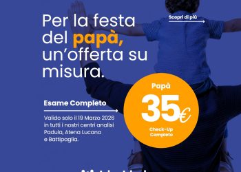 Check-up uomo a prezzo speciale nei Centri Analisi Biochimica per la Festa del Papà