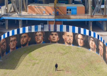 Bruscolotti tra le undici icone scelte da Jorit per celebrare il centenario dello stadio Maradona di Napoli