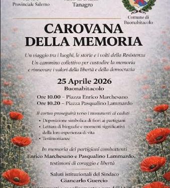 25 Aprile 2026: nel Vallo di Diano, la “Carovana della Memoria” per onorare la Resistenza