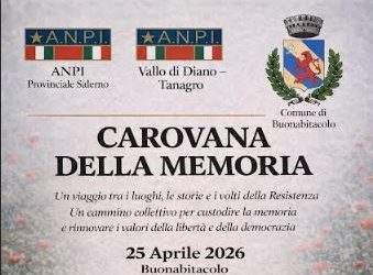 25 Aprile 2026: nel Vallo di Diano, la “Carovana della Memoria” per onorare la Resistenza