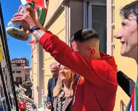 Potenza, la Coppa Italia di Serie C in tour: festa al Municipio con tifosi e squadra