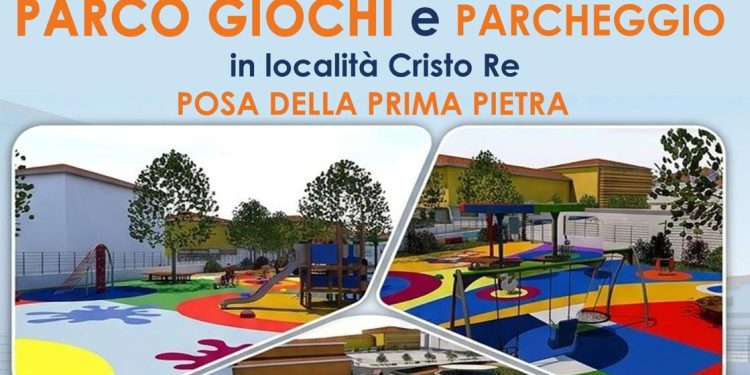 A Polla la posa della prima pietra del nuovo parco giochi e del parcheggio in località Cristo Re
