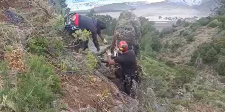 Massi instabili sulla strada del Mingardo a Marina di Camerota: strada chiusa per la messa in sicurezza