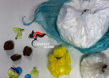 Mercato San Severino, arresto per droga: sequestrati oltre 300 grammi di cocaina