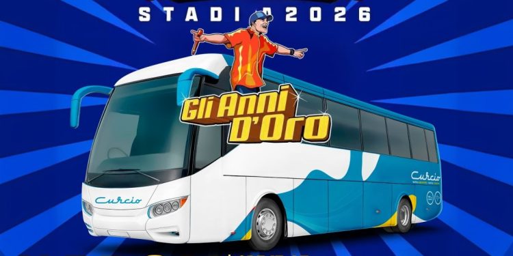 Bus navetta delle Autolinee Curcio per il concerto di Max Pezzali al Maradona: partenze da Polla, Eboli e Salerno