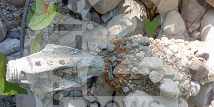 Ordigno bellico trovato sulla riva del Tanagro ad Auletta