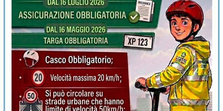 Da luglio le nuove norme sull’uso dei monopattini elettrici. Azioni di informazione a Polla
