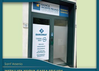 Sant’Arsenio, Banca Monte Pruno rinnova l’ATM di Piazza Pica: attiva la nuova CassaSelf h24