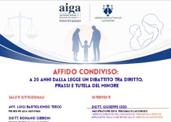 Affido condiviso a 20 anni dalla legge: a Lagonegro confronto tra magistrati, avvocati e psicologi promosso da AIGA