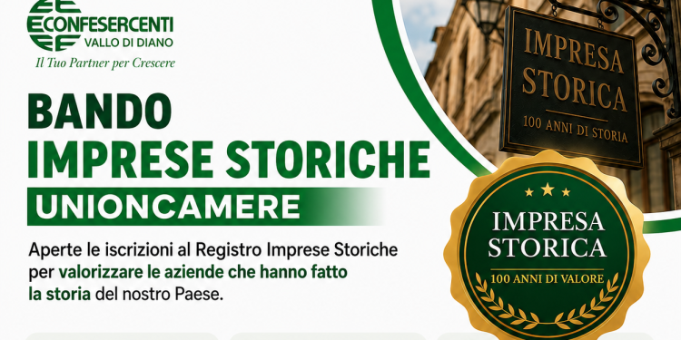 Registro delle imprese storiche, al via il bando Unioncamere. Confesercenti Vallo di Diano invita le aziende ultracentenarie a candidarsi