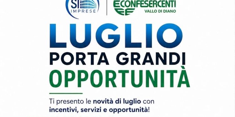 Luglio di opportunità per le imprese: Confesercenti Vallo di Diano rafforza il sostegno ad aziende e professionisti