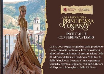 Teggiano torna capitale del Medioevo: tutto pronto per la 31ª edizione della “Tavola della Principessa Costanza”