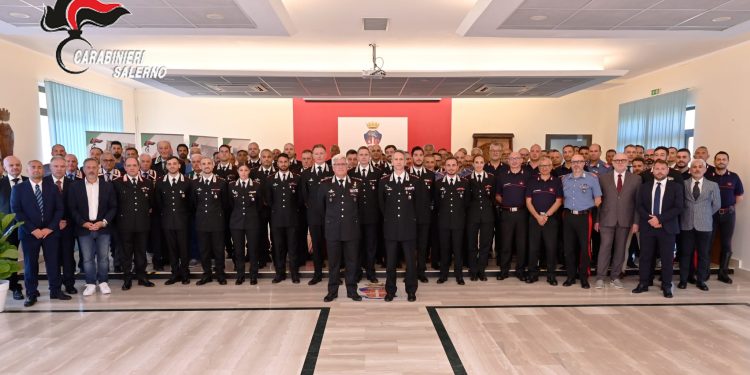 Il generale Masciulli in visita al Comando Provinciale dei Carabinieri di Salerno