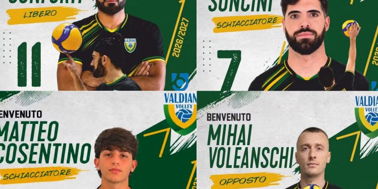Completata la rosa dei giocatori della Valdiano Volley