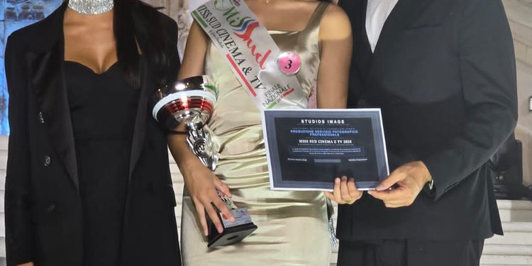 Da Atena Lucana al palcoscenico nazionale, Emma Frascolla conquista il titolo di Miss Sud Cinema e TV 2026