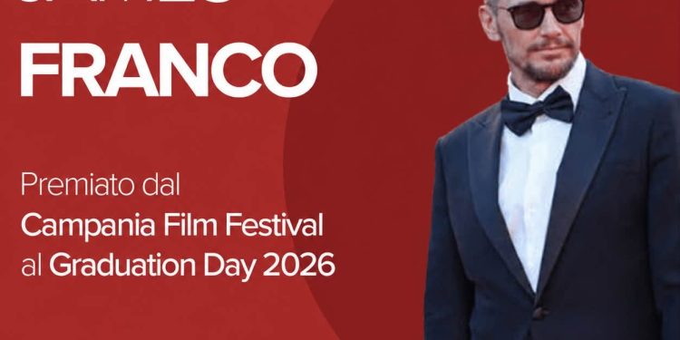 Università Telematica Giustino Fortunato, James Franco a Benevento per il Graduation Day 2026