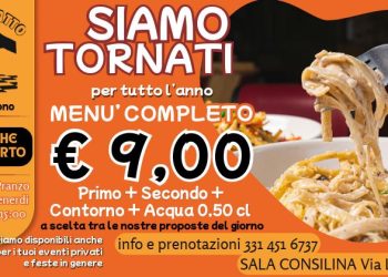 A Sala Consilina, “Scacco Matto”– Il Gusto Buono: torna il menù completo a soli 9 euro