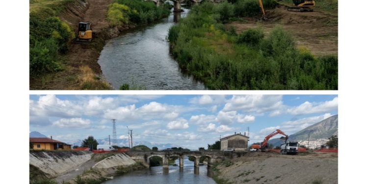 Vasca Cappuccini a Sassano. Il Consorzio di Bonifica: “Abbiamo cambiato volto al Tanagro”. Via alla rimozione dei sedimenti
