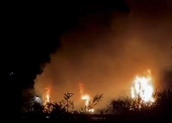 Fiamme nella notte a Pontecagnano Faiano: a fuoco alcune casette in legno