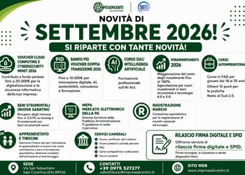Settembre 2026, Confesercenti Vallo di Diano riparte al fianco alle imprese e al territorio