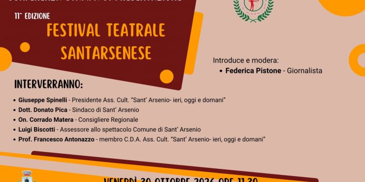 Festival Teatrale Santarsenese: domani la presentazione dell’11esima edizione