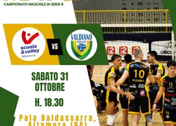 Trasferta pugliese per la Valdiano Volley: domani si gioca a Altamura