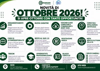 Confesercenti Vallo di Diano, ottobre parte con nuove opportunità per imprese, professionisti e giovani