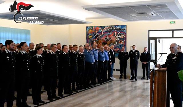 Il generale Castello, Comandante Interregionale Carabinieri “Ogaden” in visita al Comando Provinciale di Salerno