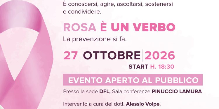 Pink Power: il 27 ottobre una serata dedicata alla prevenzione e al benessere femminile con la Fondazione Lamura
